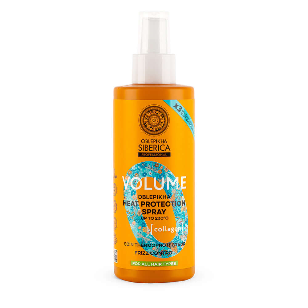Spray capilar termoprotector Natura Siberica 200 ml para protección térmica y control del encrespamiento.