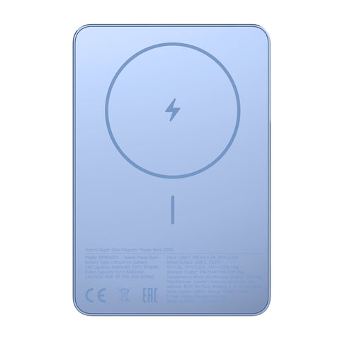 Power Bank Magnético Xiaomi Super Slim 5000mAh Azul 71821