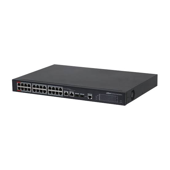 Switch Dahua PFS4226-24ET-240 PoE Administrable 24 Puertos 10/100Mbps 2 Gigabit 240W