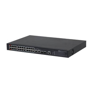 Switch Dahua PFS4226-24ET-240 PoE Administrable 24 Puertos 10/100Mbps 2 Gigabit 240W