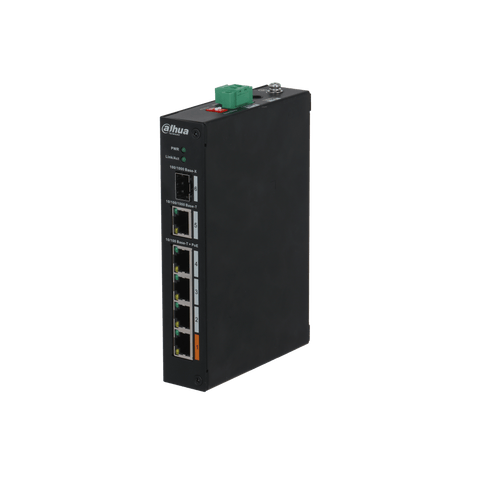 Switch Dahua PFS3106-4ET-60 L2 PoE 4 Puertos 10/100Mbps Gigabit SFP