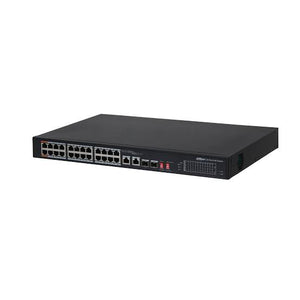 Switch Dahua PFS3226-24ET-240 PoE 24 Puertos 10/100Mbps 2 Gigabit/SFP 240W