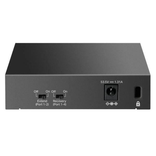 SWITCH TP-LINK LS105GP 5 PUERTOS GIGABIT 4 POE+ 10/100/1000 MBPS NO ADMINISTRABLE 65 W
