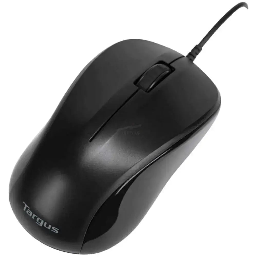 Mouse ergonómico USB para zurdos Targus, diseño cómodo y funcional para uso diario.