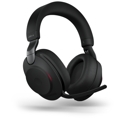 HEADSET JABRA EVOLVE2 85 380A MS DUO BK with active noise cancellation and visible Busylight feature for better concentration.