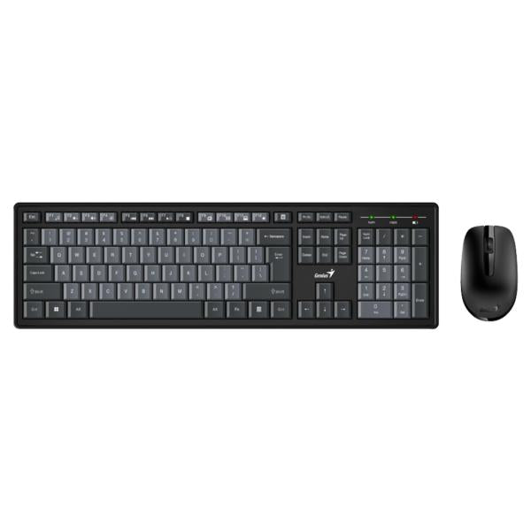 Teclado y mouse genius smart KM-8200 dual color inalámbrico 2.4 GHZ español negro/gris