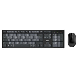 Teclado y mouse genius smart KM-8200 dual color inalámbrico 2.4 GHZ español negro/gris