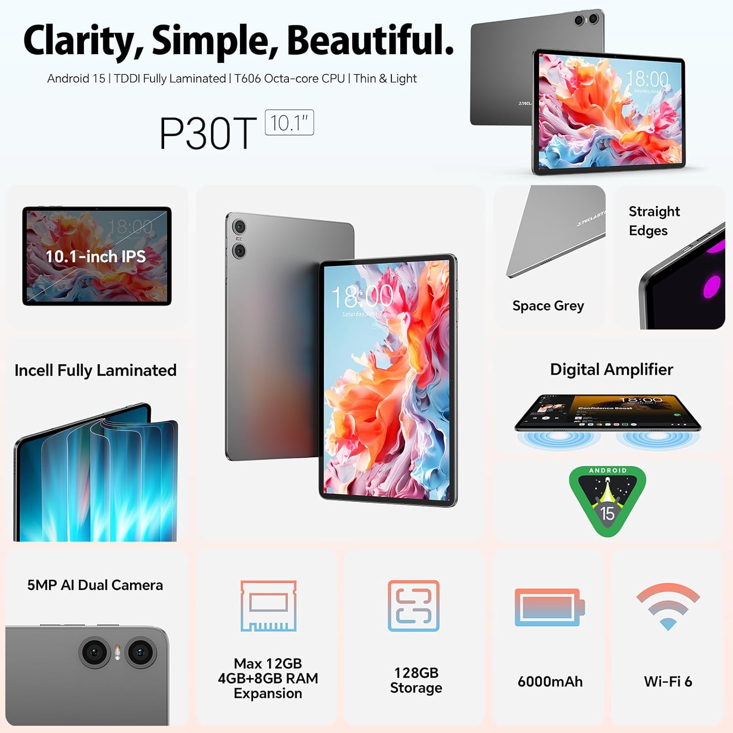 Nueva Tablet PC P30T Teclast Pad 4+8 RAM /128gb hasta 1TB Costa Rica