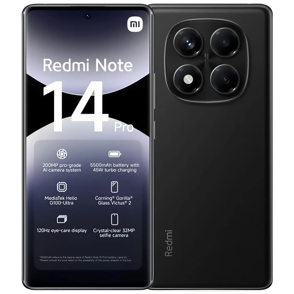 Teléfono Celular Redmi Note 14 Pro 8Gb 256Gb Midnight Black 60478 Celulares Costa Rica