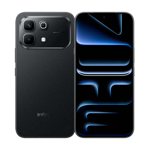 Teléfono Infinix Note 60 256GB en color negro, mostrando su diseño elegante y moderno.