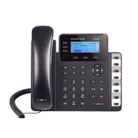 Teléfono IP avanzado para empresas TEL.IP GS.2CTA SIP con pantalla y teclado, ideal para comunicación empresarial.