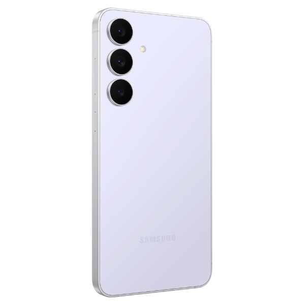 Teléfono Samsung Galaxy S25 FE 5G Icyblue, diseño elegante y sistema de cámaras de alta resolución.