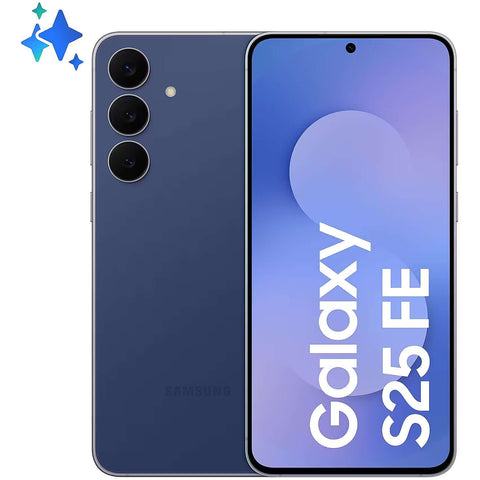 Teléfono Samsung Galaxy S25 FE 5G 8GB 256GB navy con diseño moderno y pantalla AMOLED