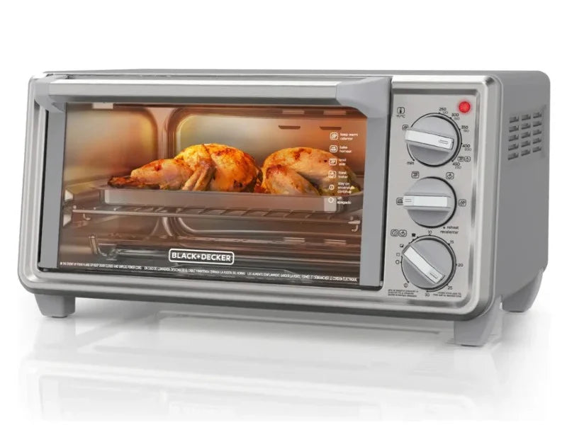 Horno Tostador Black+Decker TO4130-1SDLA 4 Rebanadas 1150W Acero Inoxidable