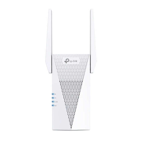 Extensor Wi-Fi 6 TP-Link AX1800, dispositivo con antenas para mejorar la señal inalámbrica.