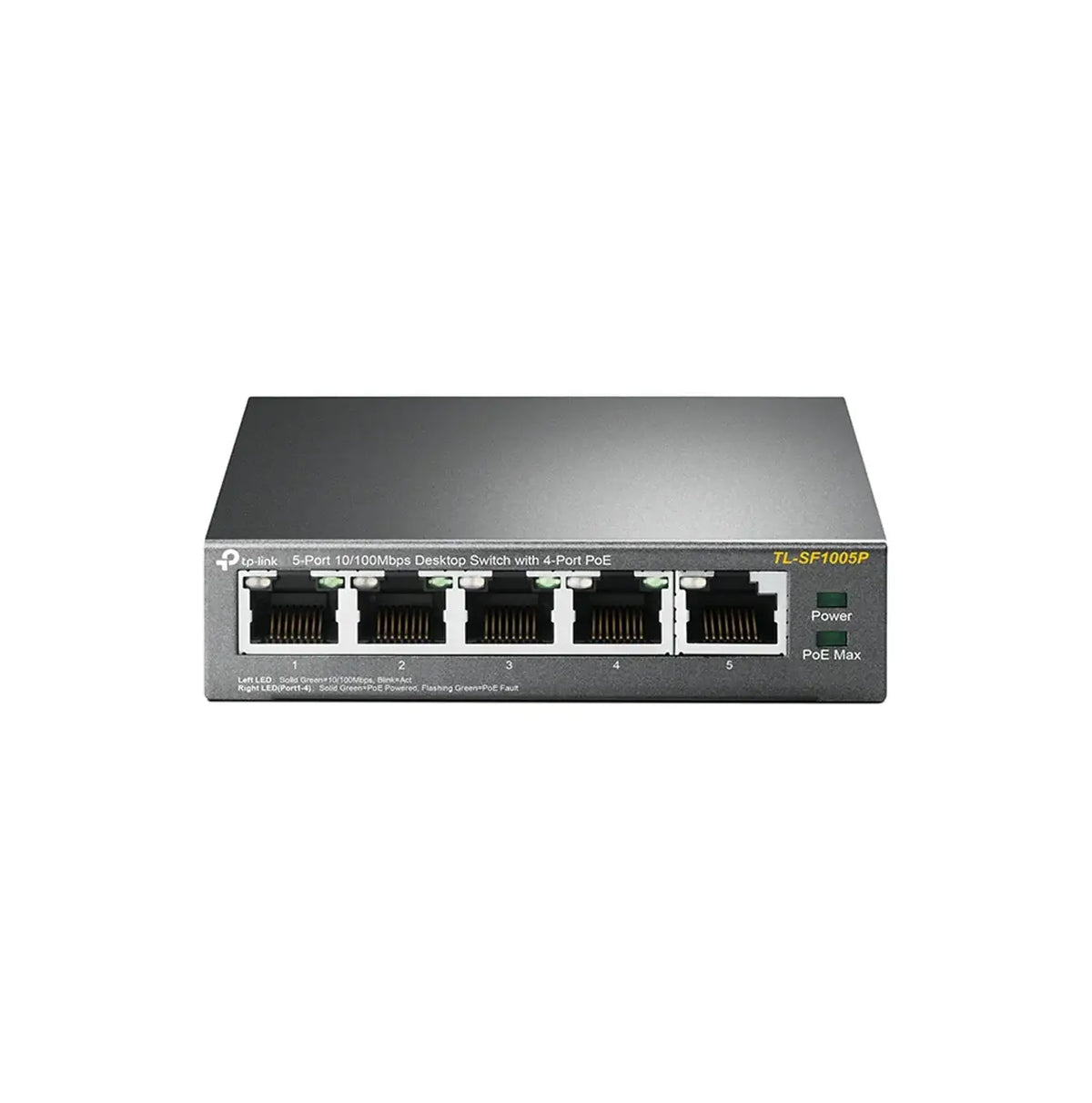 TP-link switch omada de escritorio de 5 puertos a 10/100 Mbps con PoE de 4 puertos - TL-SF1005P Costa Rica