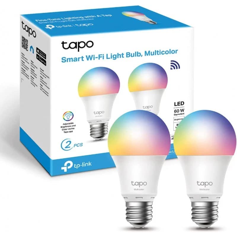 TP-link bombilla inteligente casa (NEG-ESP) Tapo L530E(2-Pack) multicolor LED WiFi con control de brillo y color