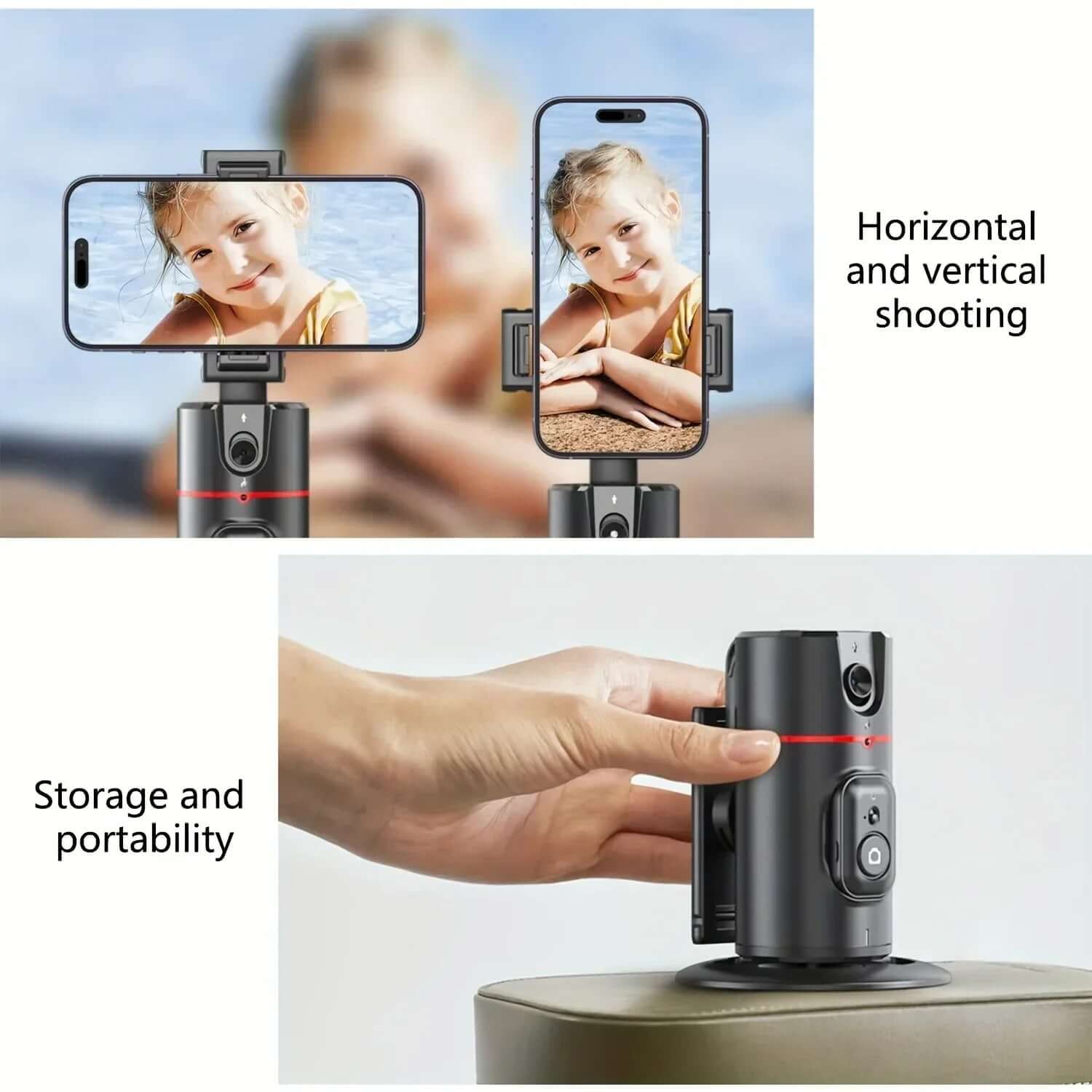 Tripode con seguimiento facial automático soporte de teléfono de seguimiento automático conmutación de pantalla Horizontal y Vertical 360 ° Soporte giratorio para teléfono Gatgets Y Otros Productos Costa Rica