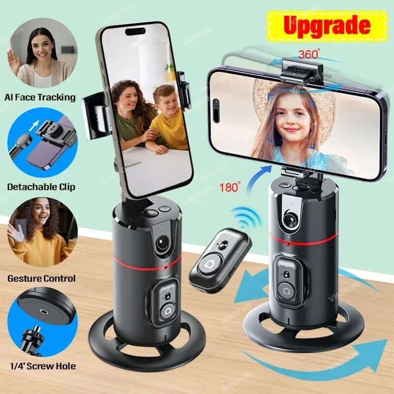 Tripode con seguimiento facial automático soporte de teléfono de seguimiento automático conmutación de pantalla Horizontal y Vertical 360 ° Soporte giratorio para teléfono Gatgets Y Otros Productos Costa Rica