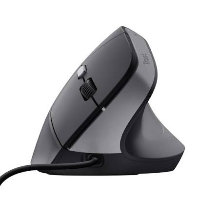 Mouse Ergonómico Trust Bayo II Vertical 57° Alámbrico USB Negro 2400 DPI
