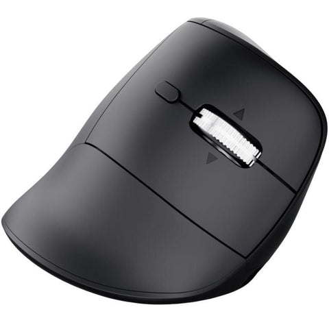 Mouse Ergonómico Vertical Trust Vyran 26107 Inalámbrico Recargable 4800 DPI Negro
