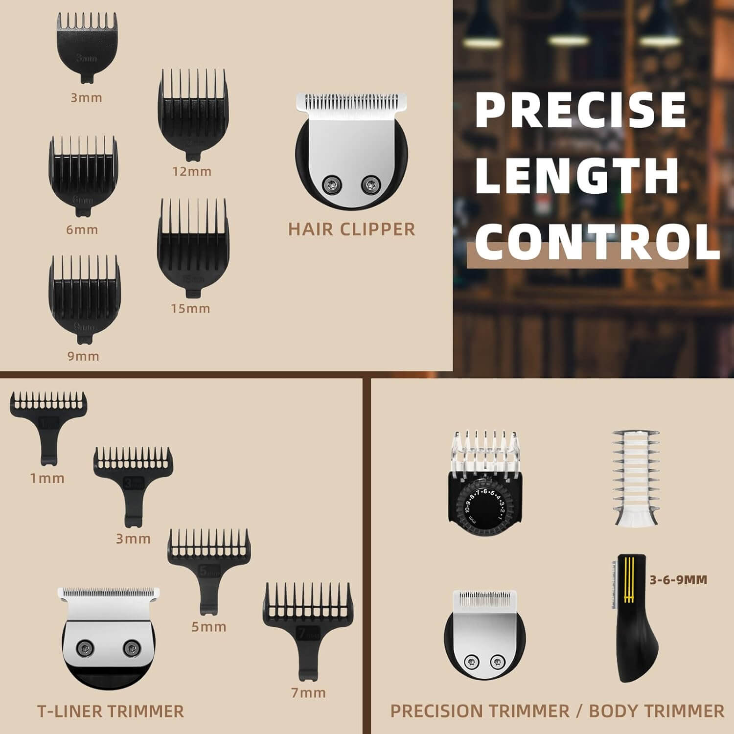 Ufree-maquinilla de afeitar - Rasuradora eléctrica para hombres 6 en 1 inalámbrica Kit para bigote cuerpo nariz y cara Costa Rica