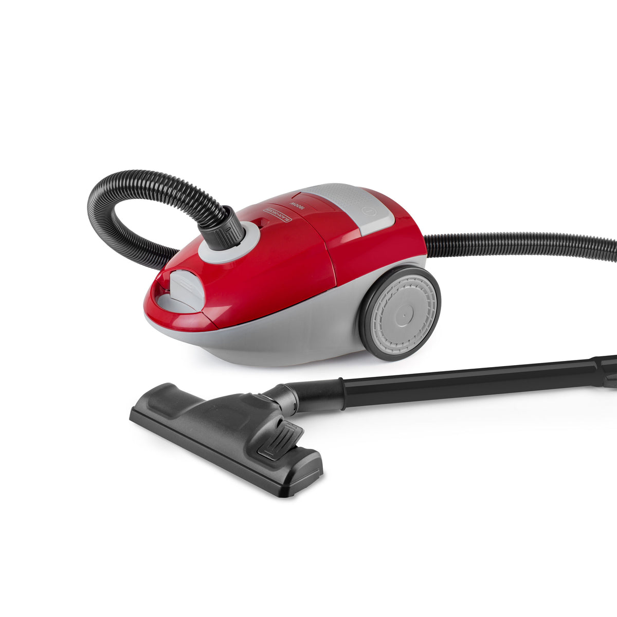 Aspiradora Black+Decker VCBD603 1800W con Bolsa Lavable y Filtro HEPA Gris y Roja