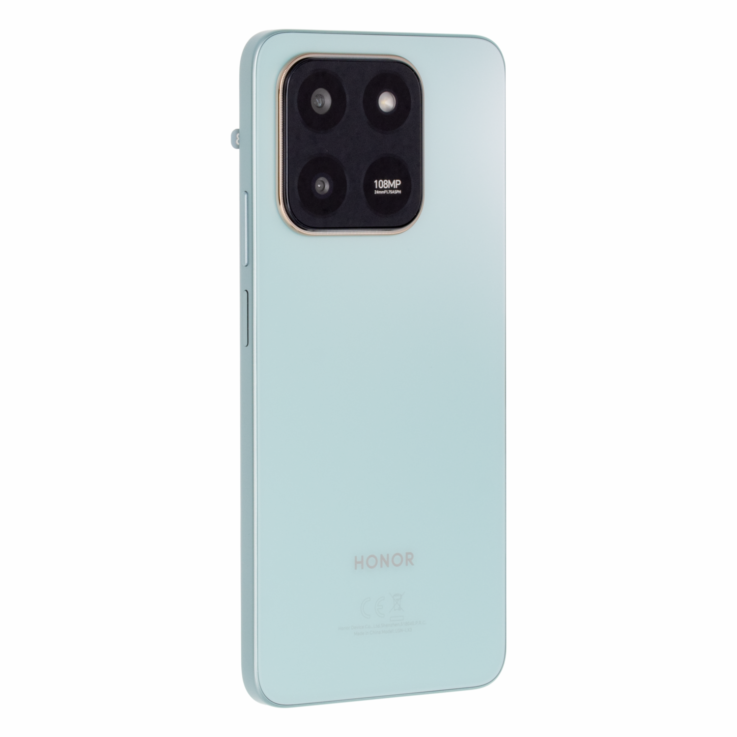 Alt Tag: Celular Honor X7d 8GB+256GB Ocean Cyan smartphone rear view showing 108MP camera module and Ocean Cyan finish