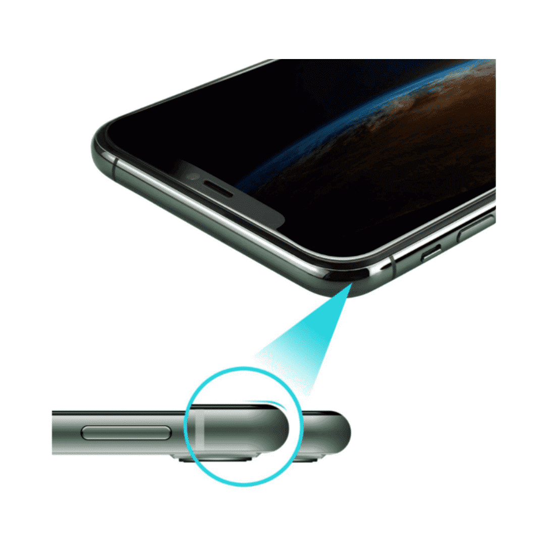 Vista de un smartphone destacando el vidrio antiespia para smartphones y su diseño protector.