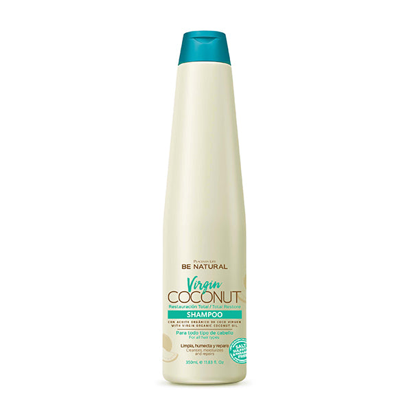 Champú coco virgen en liquidación, frasco de 300 ml, ideal para todo tipo de cabello.