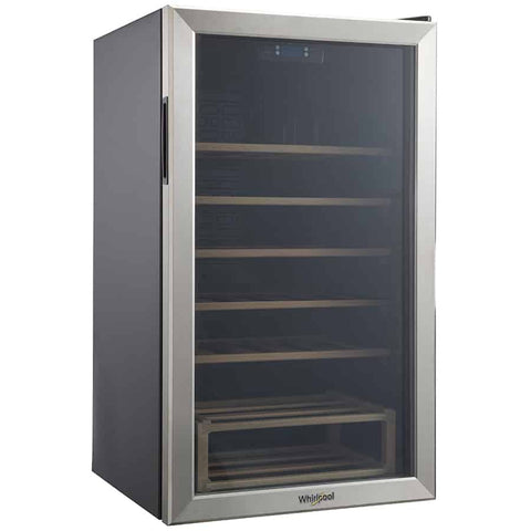 Cava De Vinos Whirlpool - 33 Botellas - Control De Temperatura Electrónico - 6 Parrillas Deslizables De Madera Refrigeradoras Costa Rica