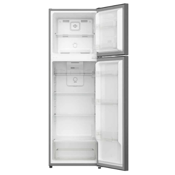 Interior del refrigerador Whirlpool 9 pies, espacio amplio y funcional, ideal para hogares prácticos.