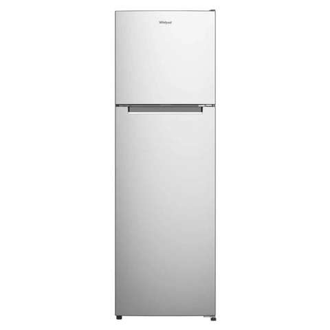 Refrigerador Whirlpool 9 pies con acabado mate, ideal para cocinas pequeñas y eficiencia energética.