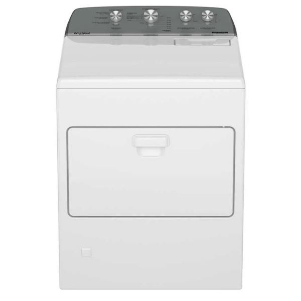 Secadora a gas Whirlpool 26 kg modelo 7MWGD26TLRW, diseño moderno con controles intuitivos.