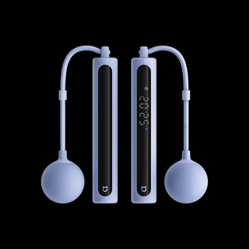 Cuerda para saltar inteligente Xiaomi con contadores digitales y diseño moderno, ideal para ejercicio y control de calorías.