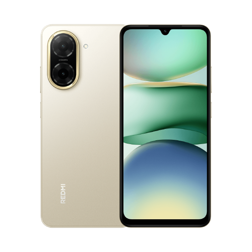 CELULAR XIAOMI REDMI A5 / 64GB 3GB en color dorado, vista frontal y trasera del smartphone con pantalla y doble cámara