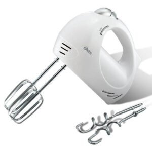 Batidora Oster De Mano - Potente Motor - 5 Velocidades - Botón De Un Toque - Mango Ergonómico - Color Blanco