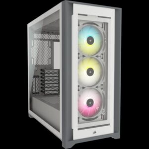 CASE GAMING  CORSAIR iCUE 5000X ATX RGB TEMPERED  GLASS MID TOWER SMART WHITE CC-9011213-WW