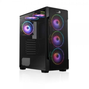CASE GAMING  X-LION H2-520 TEMPERED  GLASS SIDE PANEL USB2.0*2 + USB3.0*1 + HD AUDIO + 3 FAN