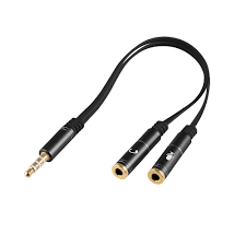 CABLE ARGOM AUDIO 3.5MM MALE A DUAL 3.5MM FEMALE 6--15CM ARG-CB-0029