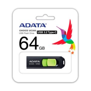 MEMORIA USB 64GB 3.2 ADATA UC300 TYPE-C ACHO-UC300-64G-RBK-GN
