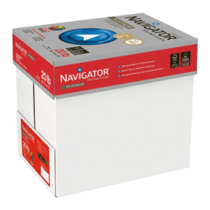 caja de resma de papel Navigator caja 10 und resma 8 ½ x 11, 500 hjs 75Gr