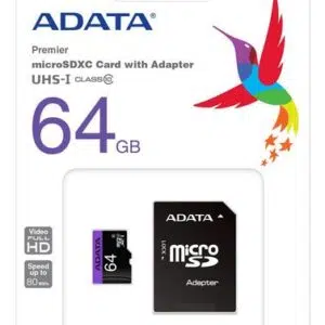 Memoria Micro Sd 64Gb Clase 10 Adata Ausdx64Guicl10-Ra1