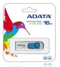 MEMORIA USB 16GB 2.0 ADATA  WHITE+BLUE AC008-16G-RWE