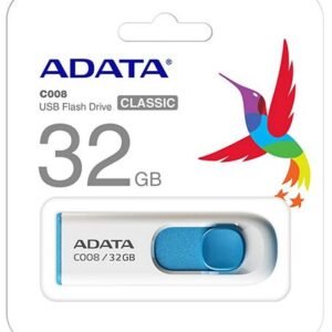 Memoria Usb 32Gb 2.0 Adata  White+Blue Ac008-32G-Rwe