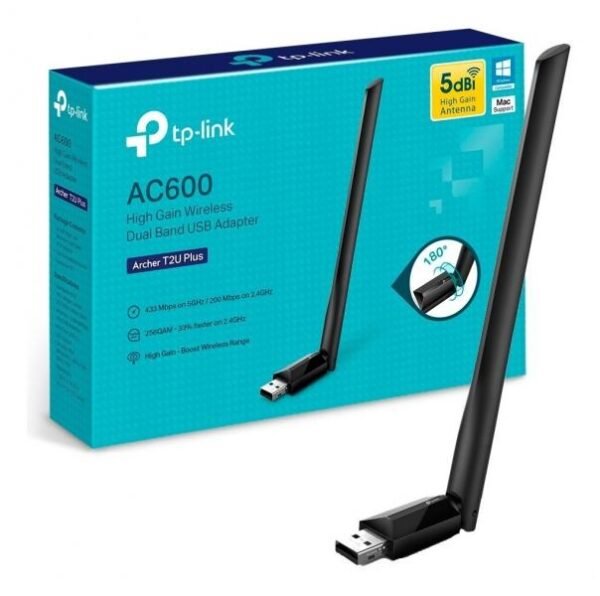 Adaptador Tp Link Ac600 Inalambrico Dual Band Archer T2U Plus