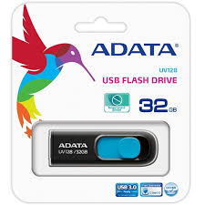 MEMORIA USB 32GB ADATA BLACK+BLUE AUV128-32G-RBE