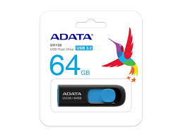 MEMORIA USB 64GB ADATA BLACK+BLUE AUV128-64G-RBE