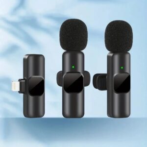 Micrófono Solapa inalámbrico K9, Mini micrófono dual para grabación de Audio y vídeo, para iPhone/tipo-c, transmisiones