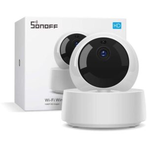 SONOFF GK-200MP2-B Cámara seguridad Wifi Full HD- Cámara para interiores robótica 1080p con Visión nocturna APP: EWELINK